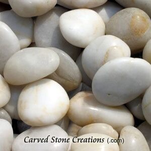 Polished Pebbles, White 5LB