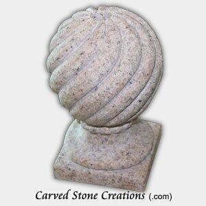 Spiral Ball Finial, Giallo Fantasia
