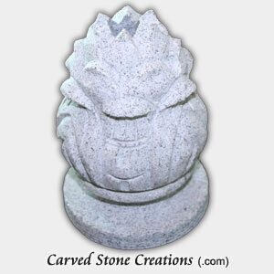 Artichoke Fountain Finial, Fine Temple Grey

