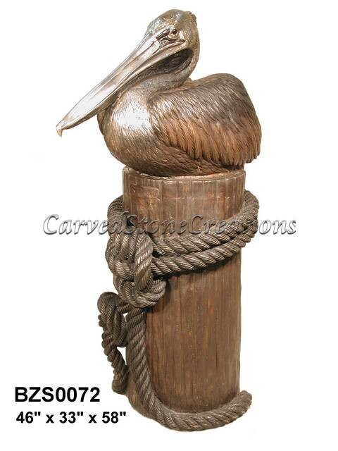 Pelican Sitting on Dock Post
