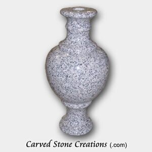 Polished Urn Finial, Bianco Catalina
