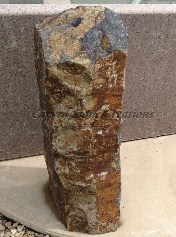 Bubbling Basalt Column Fountain, H36&#8243; x 12&#8243;
