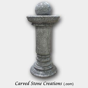 Pedestal Sphere Granite Fountain, H36