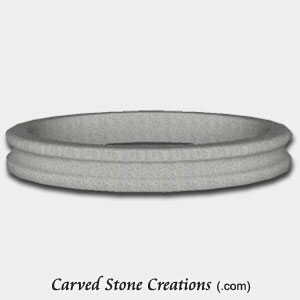 8' Round Contour Surround, Bianco Catalina
