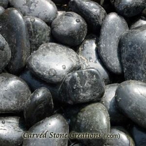 Polished Pebbles, Black 5LB
