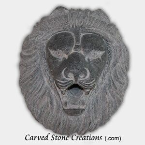 Lion Head Escutcheon Fountain, Charcoal Grey