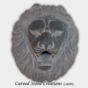 Lion Head Escutcheon Fountain, Charcoal Grey
