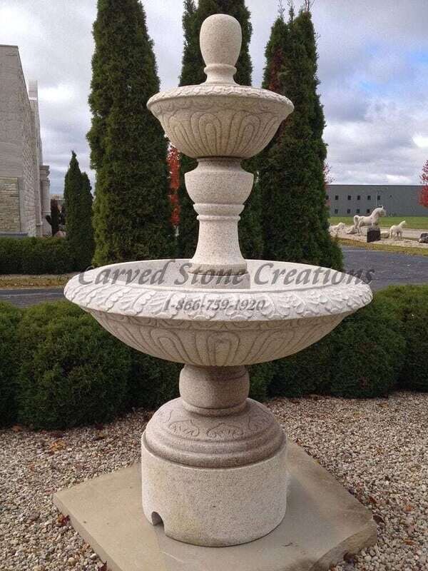 Traviata 2-Tier Fountain D60 X H96, Golden Cypress granite with
