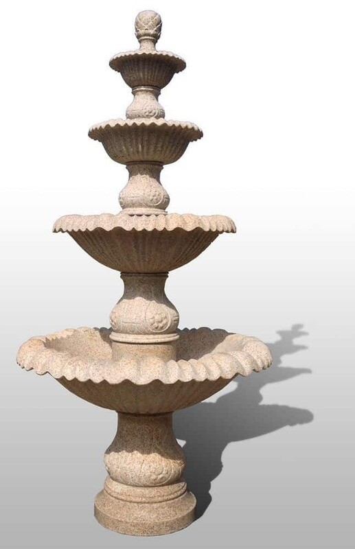Tall 4-Tier Fountain D54&quot; x H108&quot;. Cabo Sands Granite
