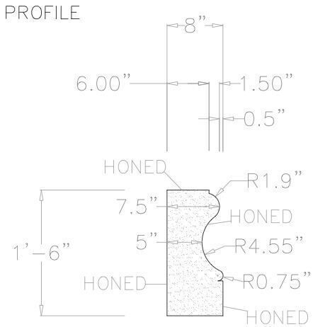 Round Fountain Surround, Giallo Fantasia Y grani blueprint