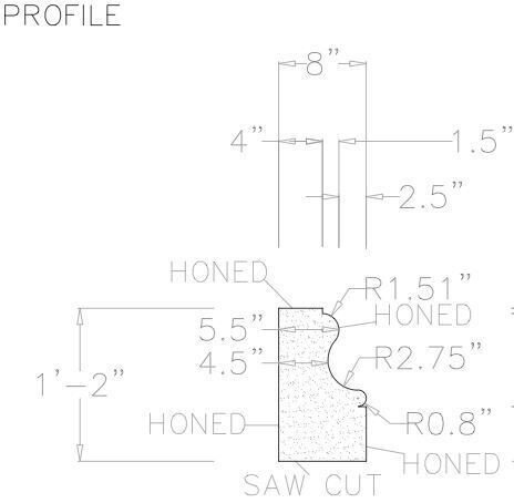 Fountain Surround, Charcoal Grey Granite blueprint
