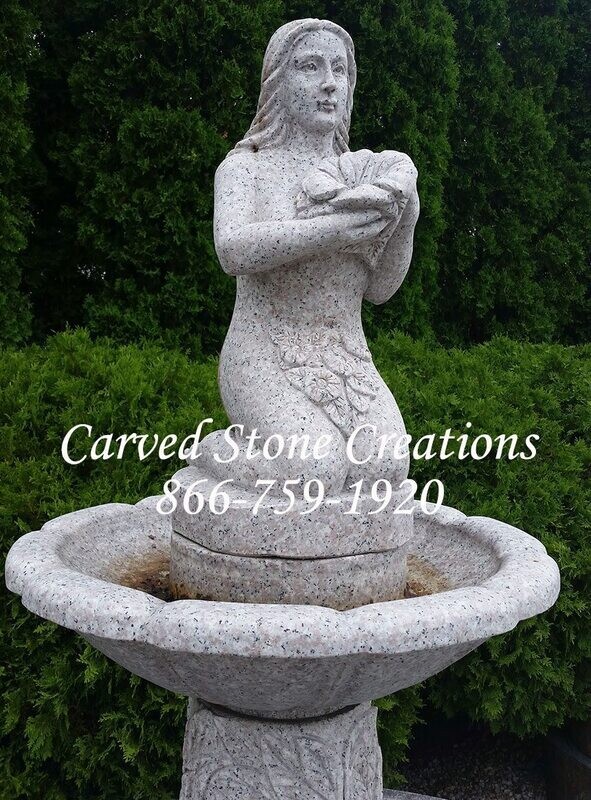 Girl with Flowers Finial, H25"
