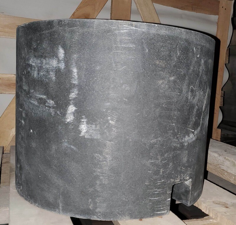 Black Granite Fountain Riser 15" D x 12" T
