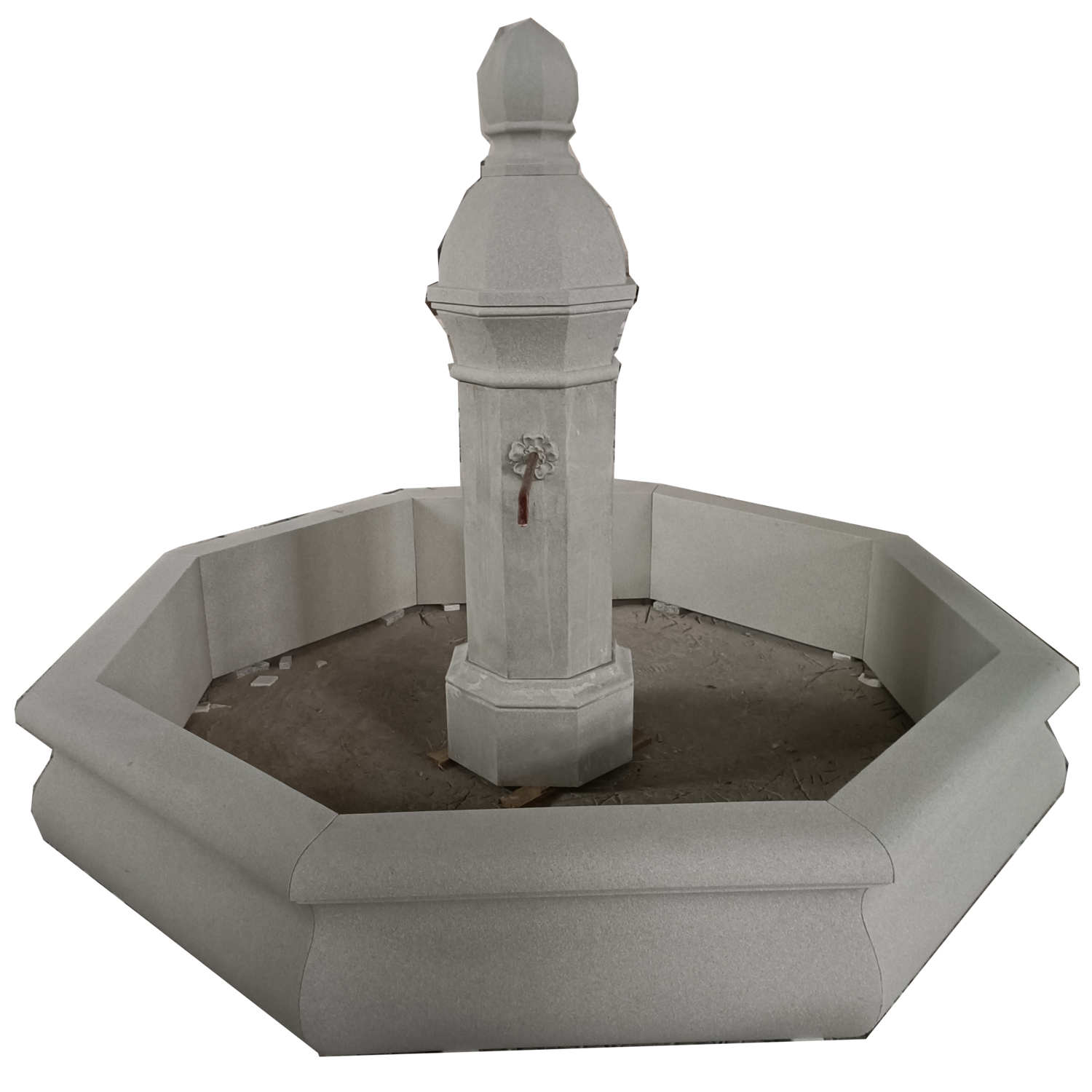 Octagonal Pedestal Fountain Set - Golden Cypress
