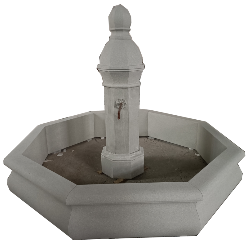 Octagonal Pedestal Fountain Set - Golden Cypress
