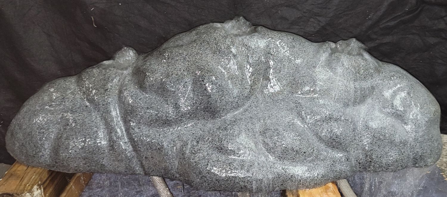 Charcoal Granite Bubbling Boulder
