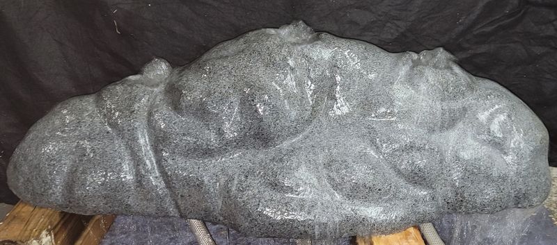 Charcoal Granite Bubbling Boulder
