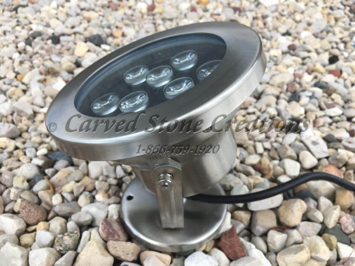 DC24V 9W Stainless Housed UW Warm White LED Light (3000K), 9 LED DC24V 9W Stainless Housed UW Warm White LED Light (3000K), 9 LED