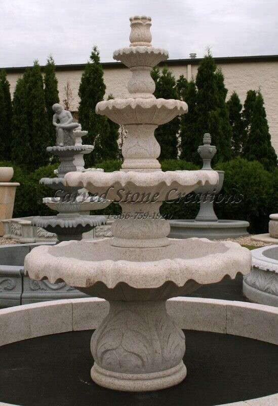 4-Tier Acanthus Leaf Fountain, D48 4-Tier Acanthus Leaf Fountain