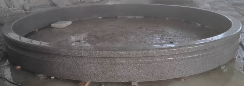 14′ Dia x 14″ tall Cypress Pool Surround Light Charcoal Grey Granite