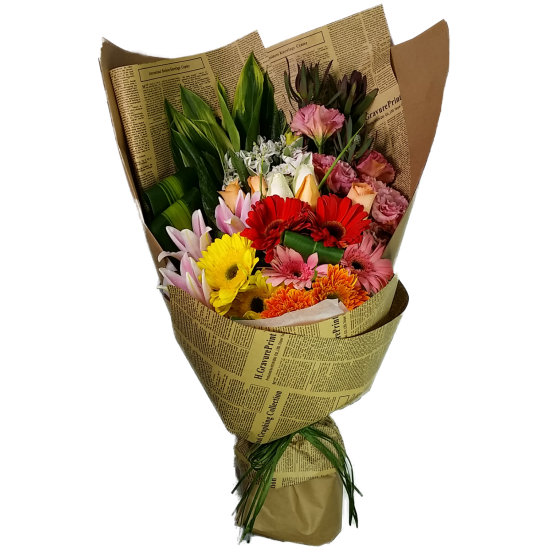 Radiant Sunrise Mixed Flower Bouquet