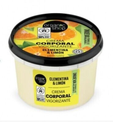 Crema corporal orgánica vigorizante con clementina y limón - Organic Shop