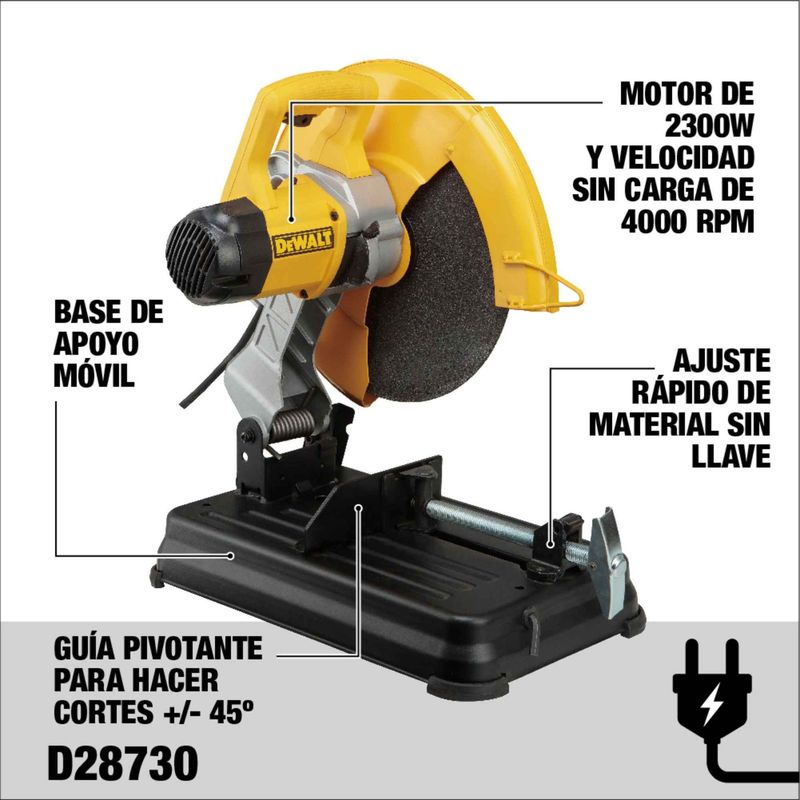 Tronzadora DeWalt de 14” 2300W ( Ref. D28730-B3)
