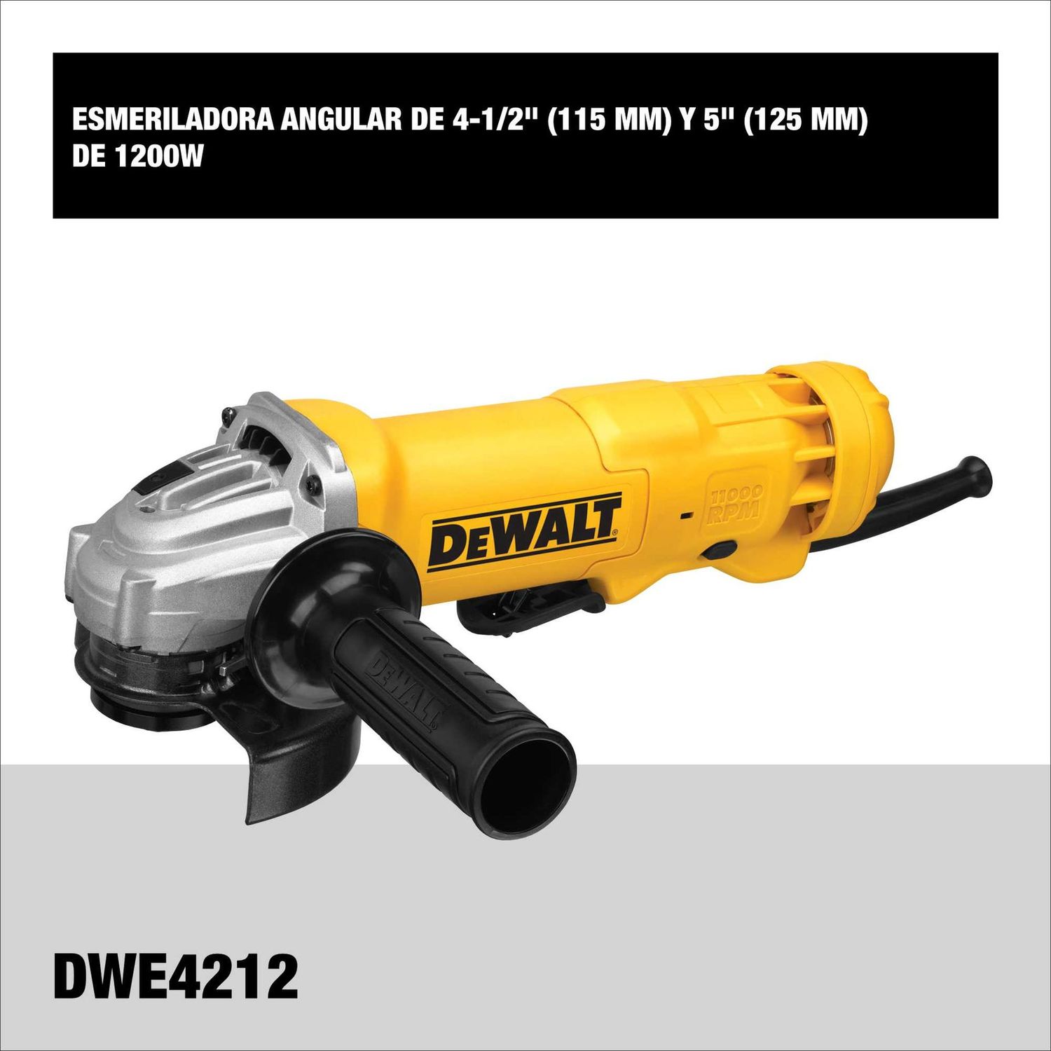Pulidora Industrial DeWalt 4-1/2" - 1.200W - 11.000 RPM (Ref.DWE4212-B3)