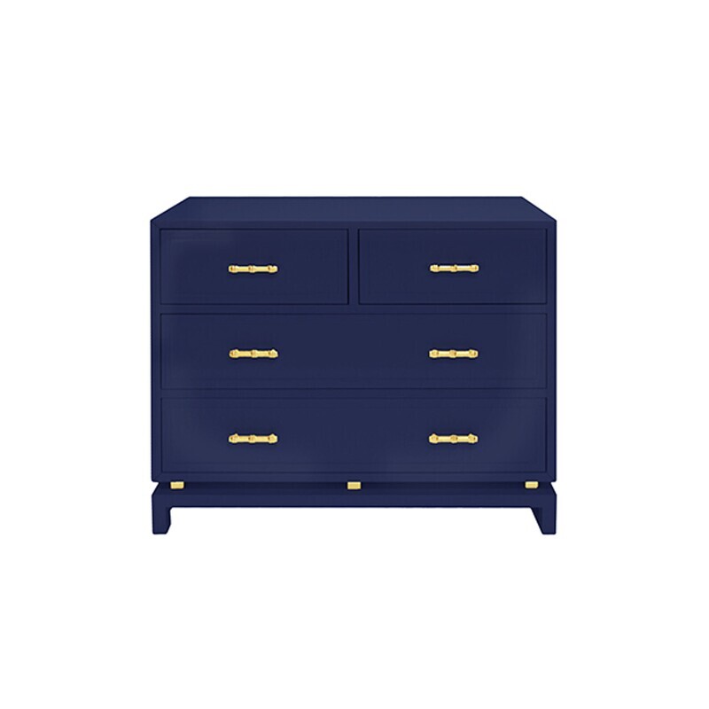 Royal Blue 4-Drawer Chest 42"