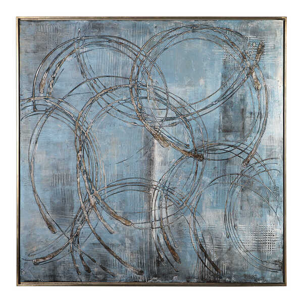 Abstract Mid-Century Hand Painted Canvas