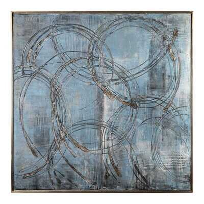 Abstract Mid-Century Hand Painted Canvas