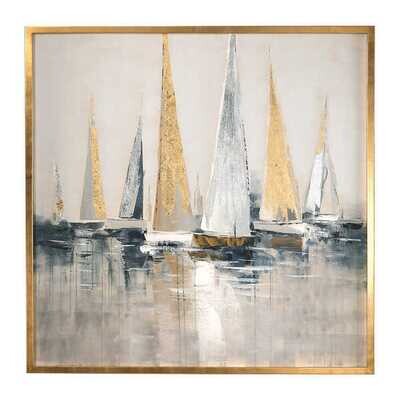 Sail Boat Regatta Hand Painted Art