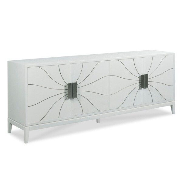 White Radiating Pattern Cabinet