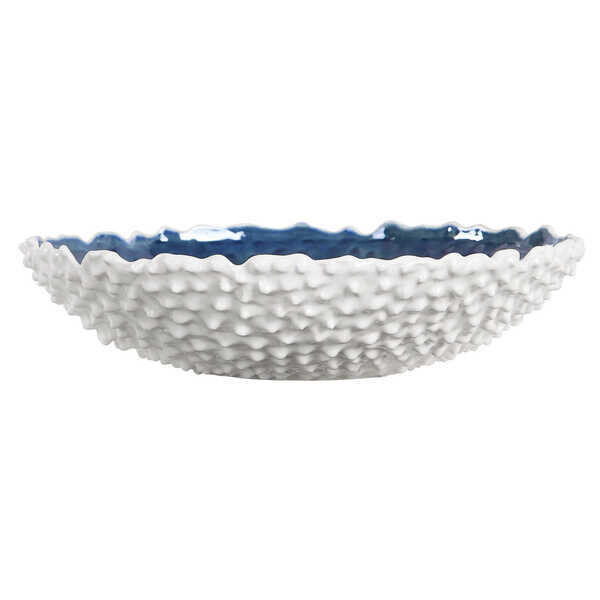White Ceramic 15 In W Bowl