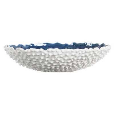 White Ceramic 15 In W Bowl