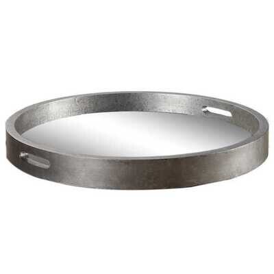 Antique Silver Finish 22-inch Tray
