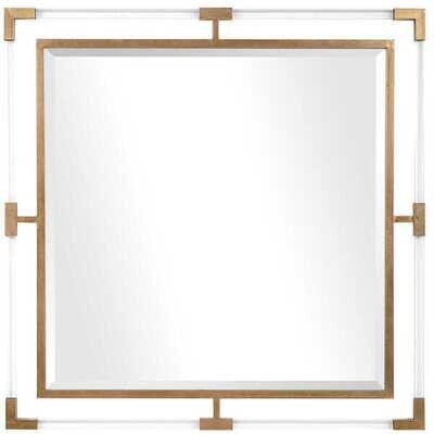 Contemporary Square Mirror Gold