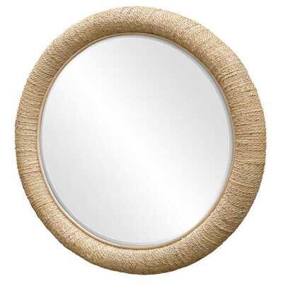 Marine Round Mirror in Natural