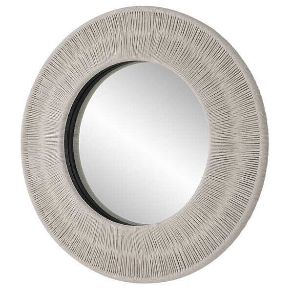 Sailor's Round Mirror in White