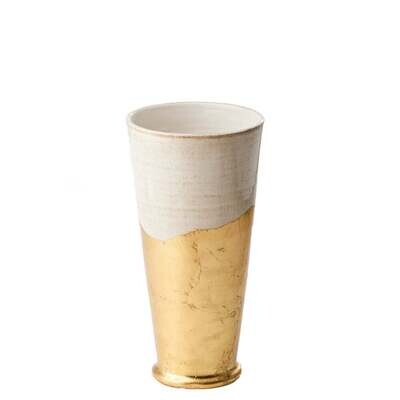 Golden Waves Tall Vase