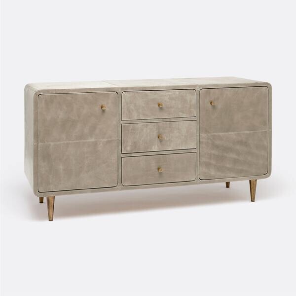 Full Grain Leather Console 60"