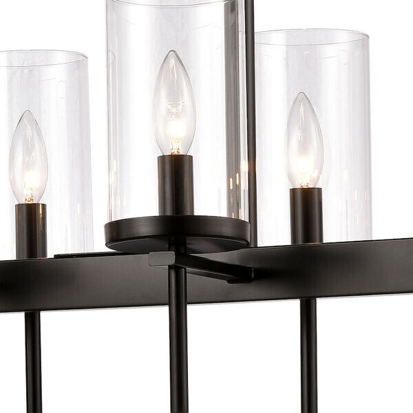 North East 40" 8-Light Linear Chandelier