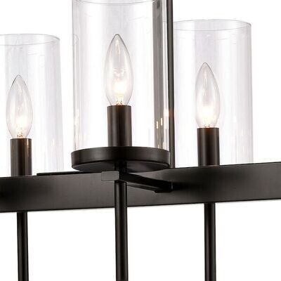 North East 40" 8-Light Linear Chandelier