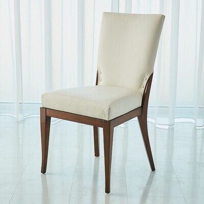 White Leather Dining Chair