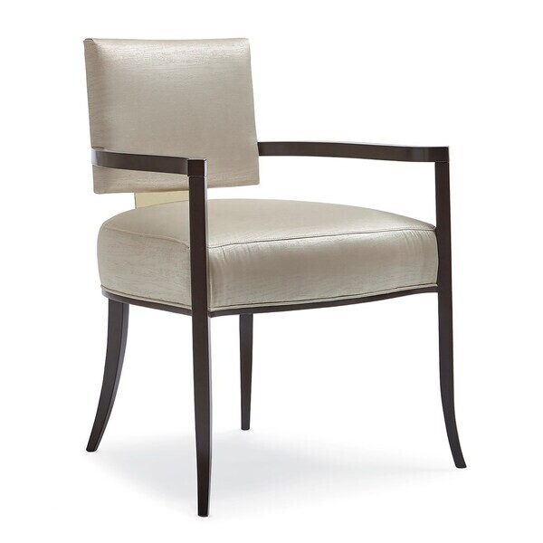 Dining Arm Chair with Seal Skin Finish