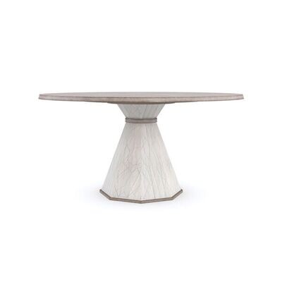 60" Distressed  White Oak Dining Table