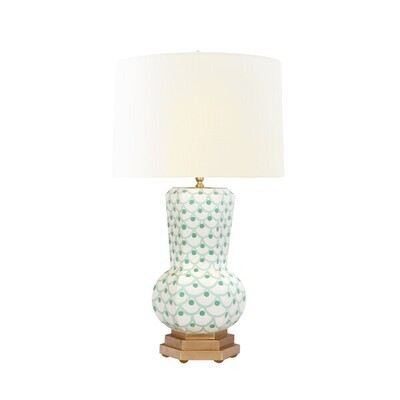 Handpainted Gourd Shaped Tole Lamp