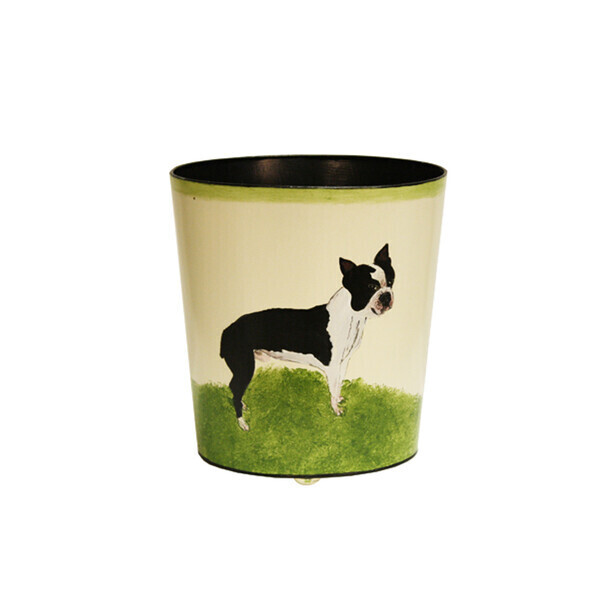 Boston Terrier Waste Basket