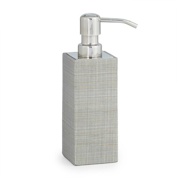 Light Gray Soap Dispenser in Natural Fiber
