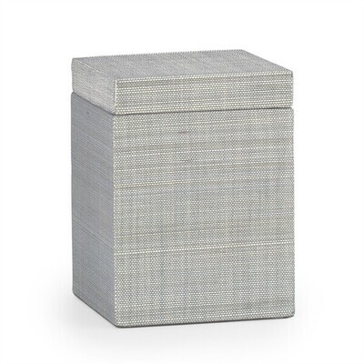 Light Gray Bath Canister in Natural Fiber